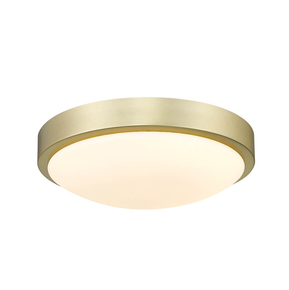 Golden Lighting Gabi 10'' Flush Mount in Brushed Champagne Bronze with Opal Glass