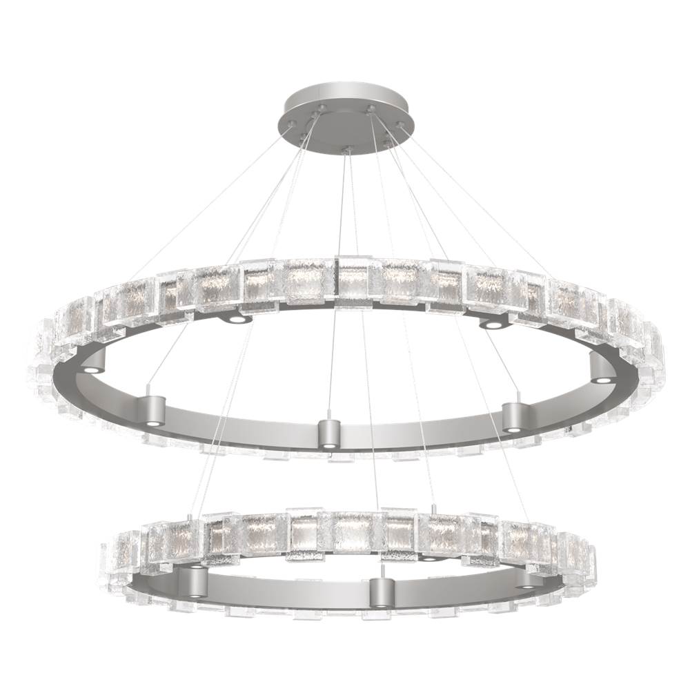Hammerton Studio Tessera 38'' and 50'' Two-Tier Ring-Beige Silver