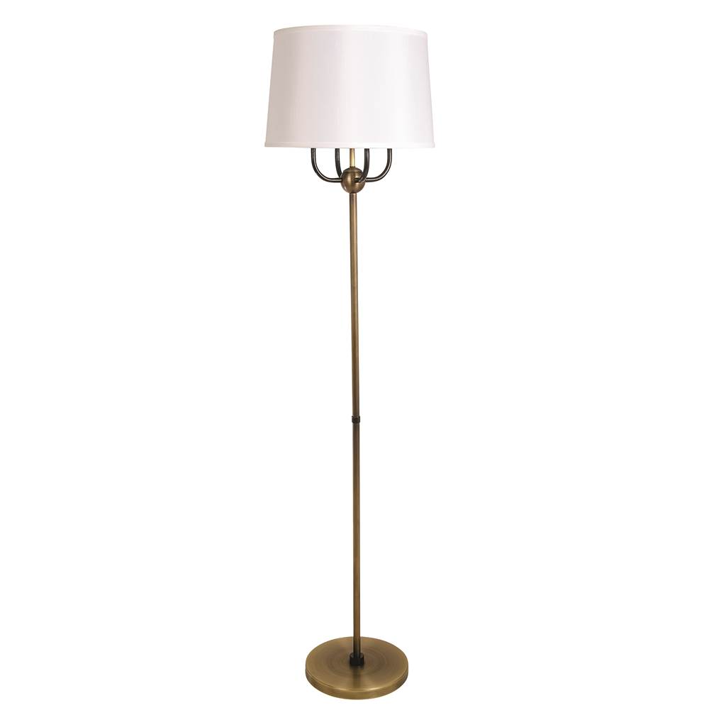 House Of Troy Alpine 4 Light Cluster Antique Brass/Hammered Bronze Accent Floor Lamp