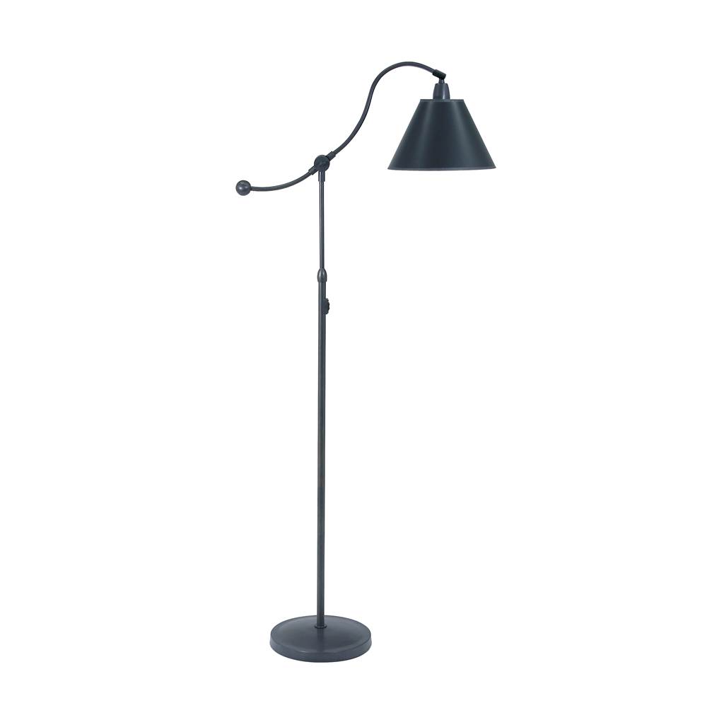 House Of Troy Hyde Park Floor Lamp Oil Rubbed Bronze w/Black Parchment Shade