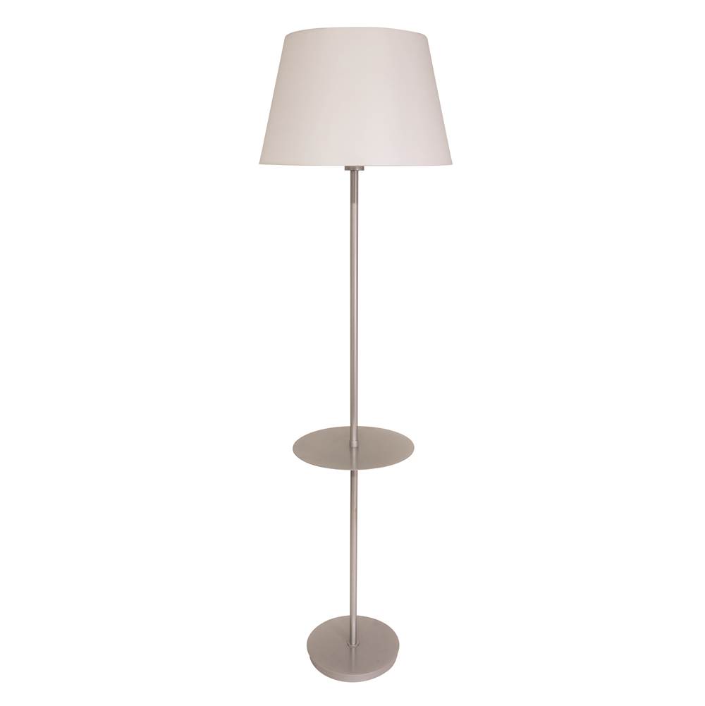 House Of Troy Vernon 3-bulb Floor Lamp with Table in Platinum Gray