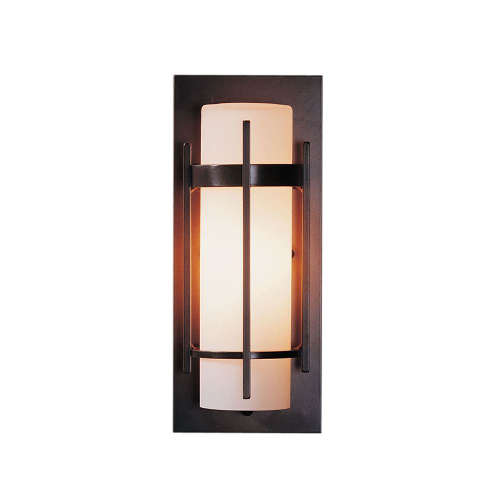Hubbardton Forge Banded Small Outdoor Sconce, 305892-SKT-77-GG0066