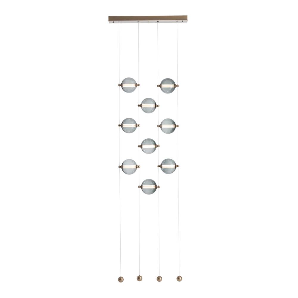 Hubbardton Forge Abacus 9-Light Ceiling-to-Floor LED Pendant, 139057-LED-STND-14-YL0668