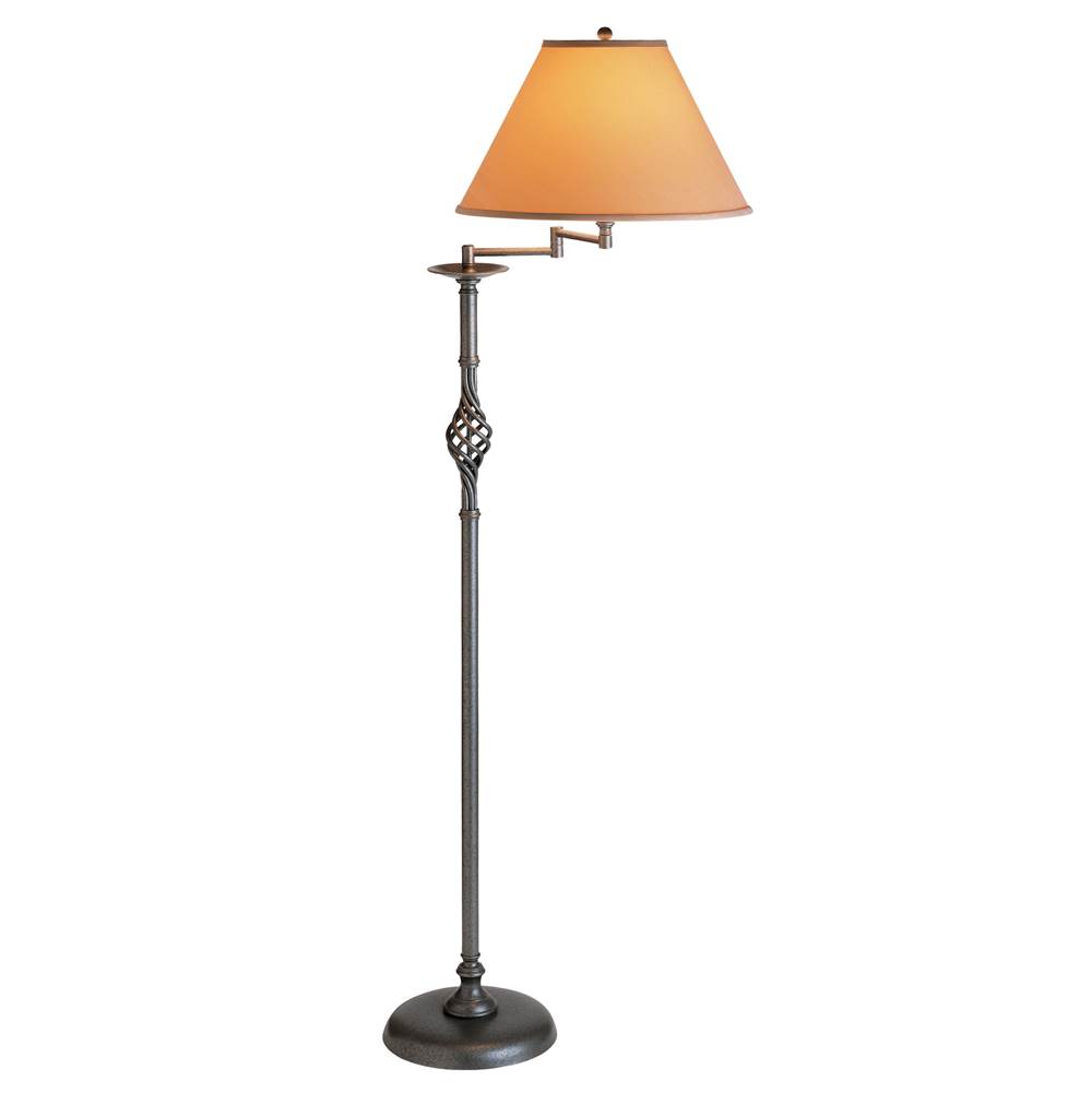 Hubbardton Forge Twist Basket Swing Arm Floor Lamp, 242160-SKT-86-SB1655