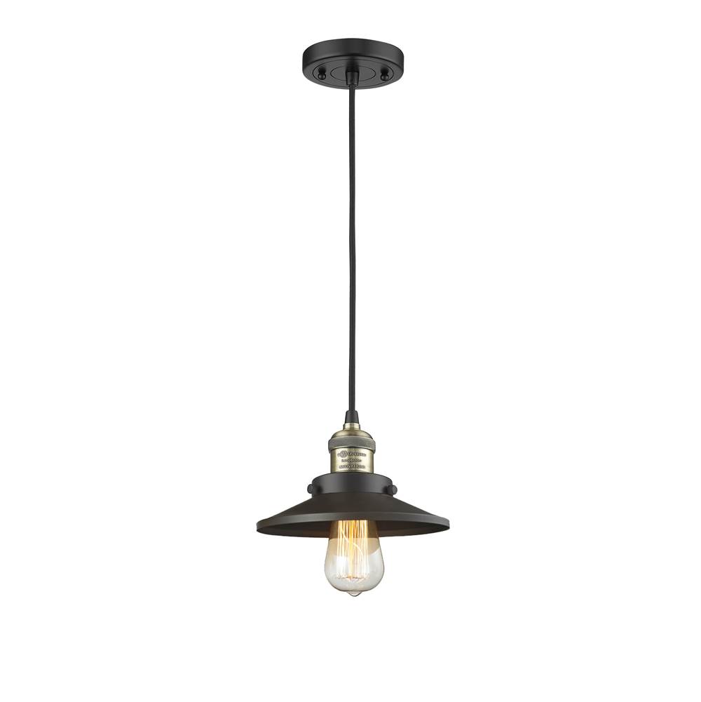 Innovations Railroad 1 Light Mini Pendant part of the Franklin Restoration Collection
