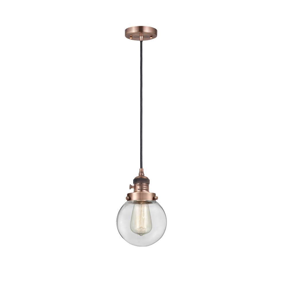 Innovations Beacon 1 Light 6'' Mini Pendant with Switch