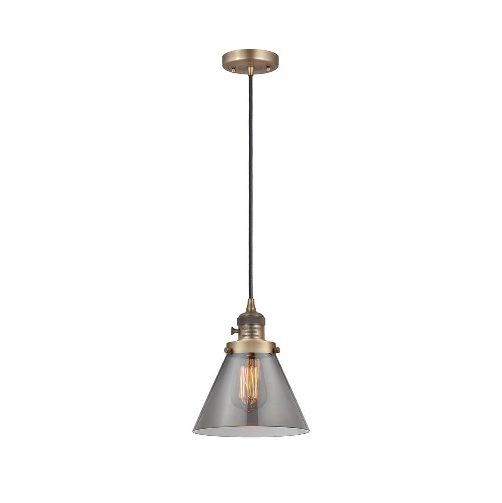 Innovations Cone 1 Light 8'' Mini Pendant with Switch