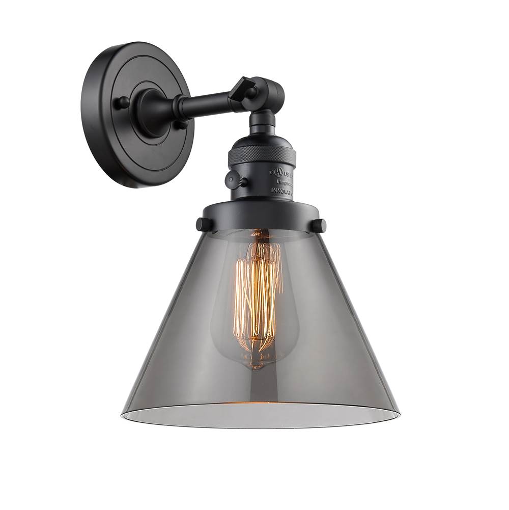 Innovations Cone 1 Light 8 inch Sconce With Switch