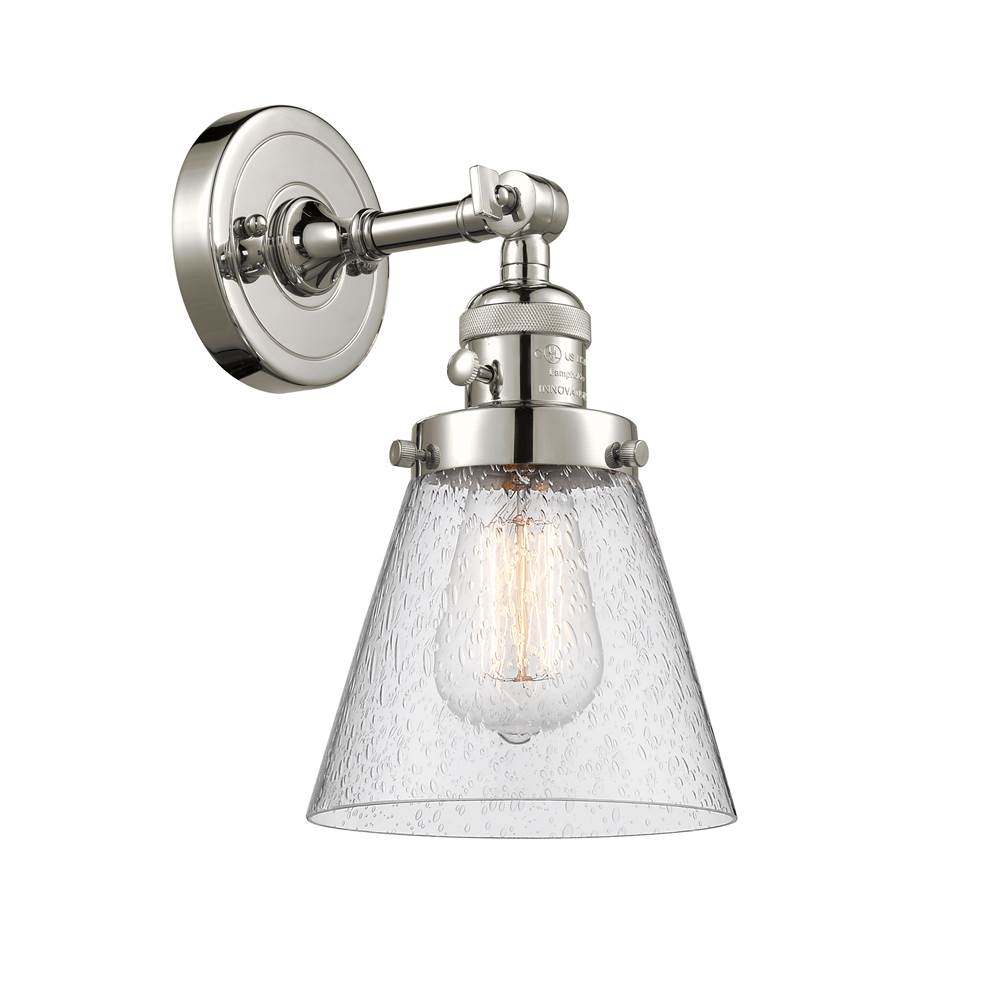 Innovations Cone 1 Light 6.25 inch Sconce With Switch
