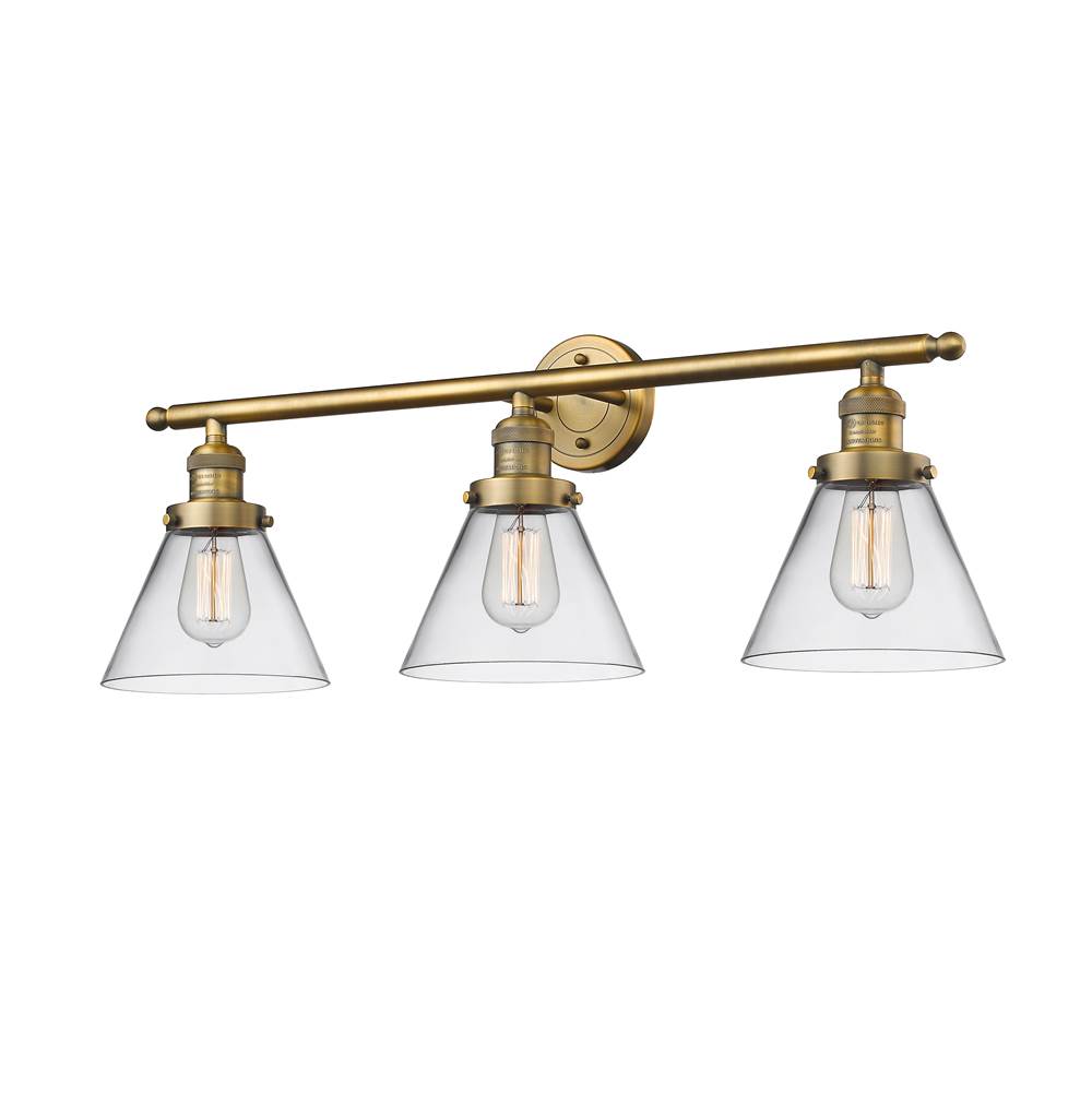 Innovations Large Cone 3 Light Bath Vanity Light part of the Franklin Restoration Collection