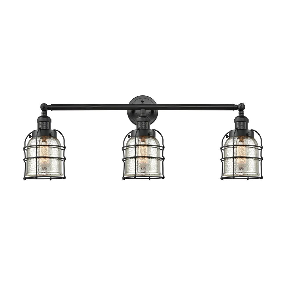 Innovations Small Bell Cage 3 Light Bath Vanity Light part of the Franklin Restoration Collection