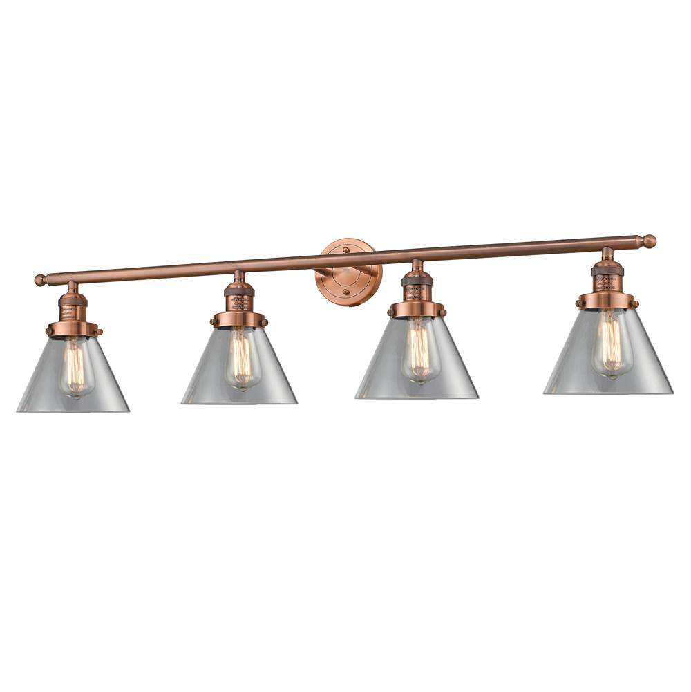 Innovations Large Cone 4 Light Bath Vanity Light part of the Franklin Restoration Collection