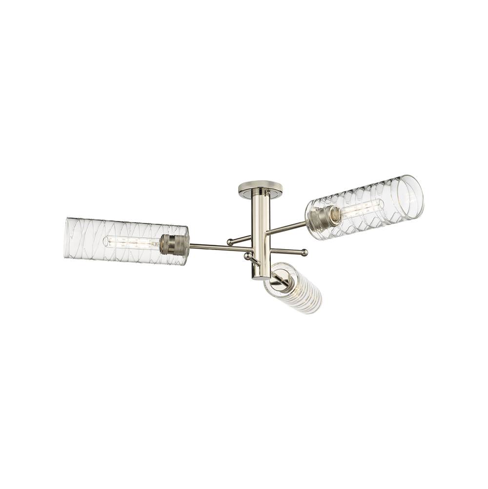 Innovations Crown Point Polished Nickel Flush Mount