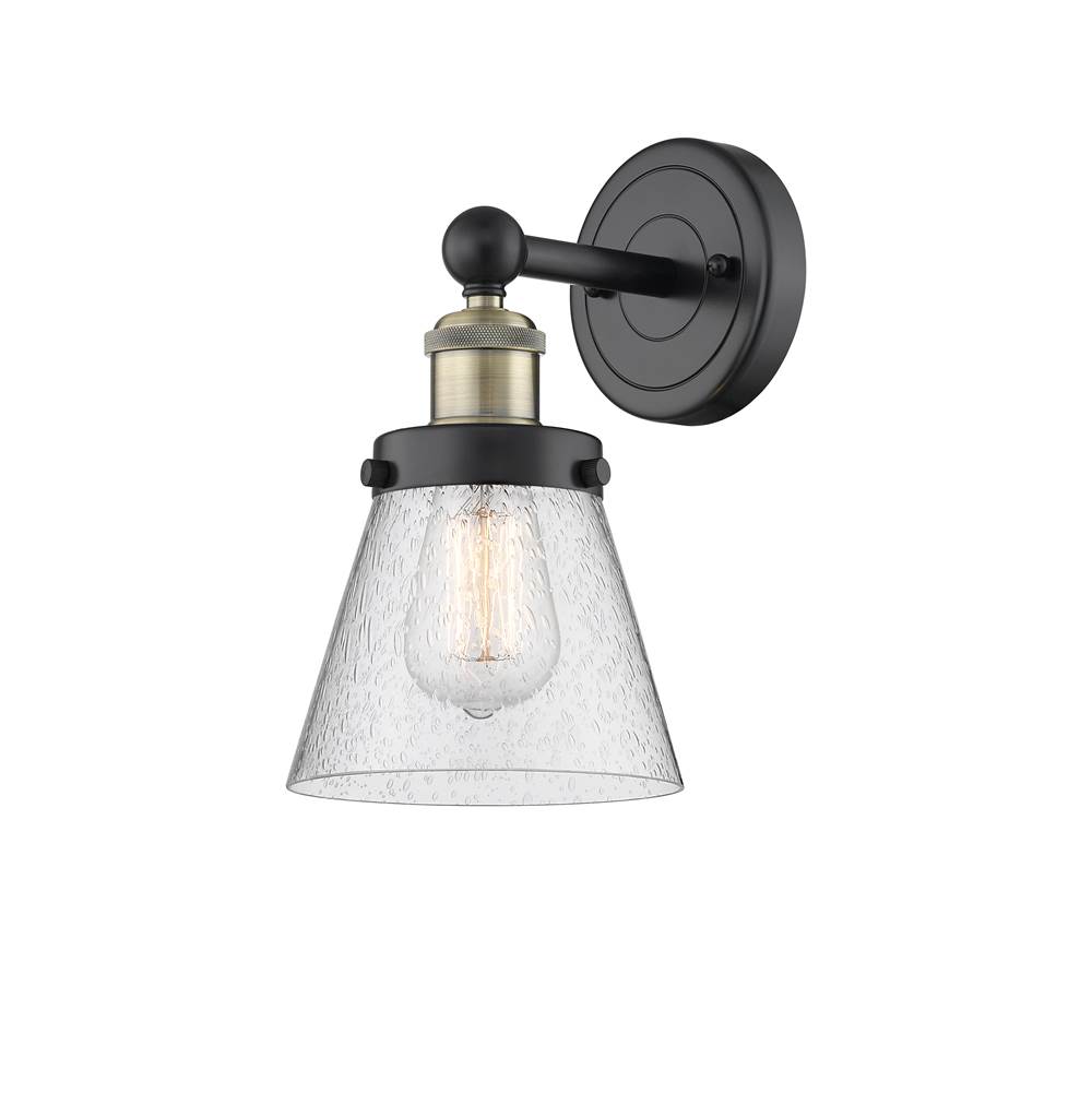Innovations Cone Black Antique Brass Sconce