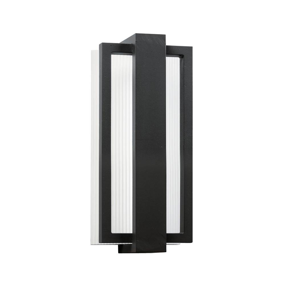 Kichler Lighting Sedo 12.25'' LED Outdoor Wall Light with Clear Polycarbonate Diffuser in Satin Black