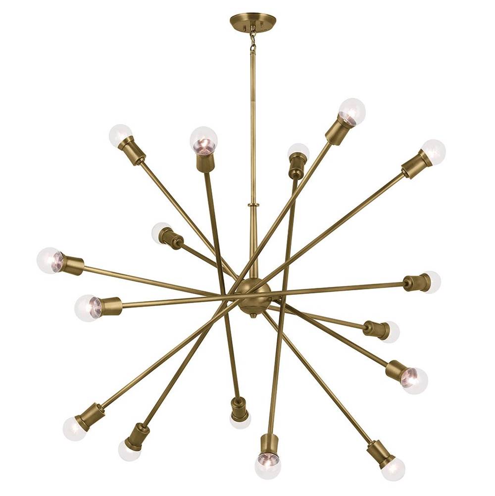 Kichler Lighting Armstrong 63'' 16 Light Chandelier in Natural Brass