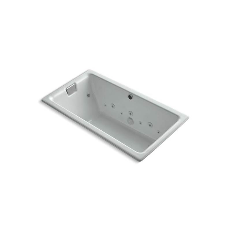 Kohler Tea-for-Two® 66'' x 36'' drop-in Effervescence whirlpool bath with spa package