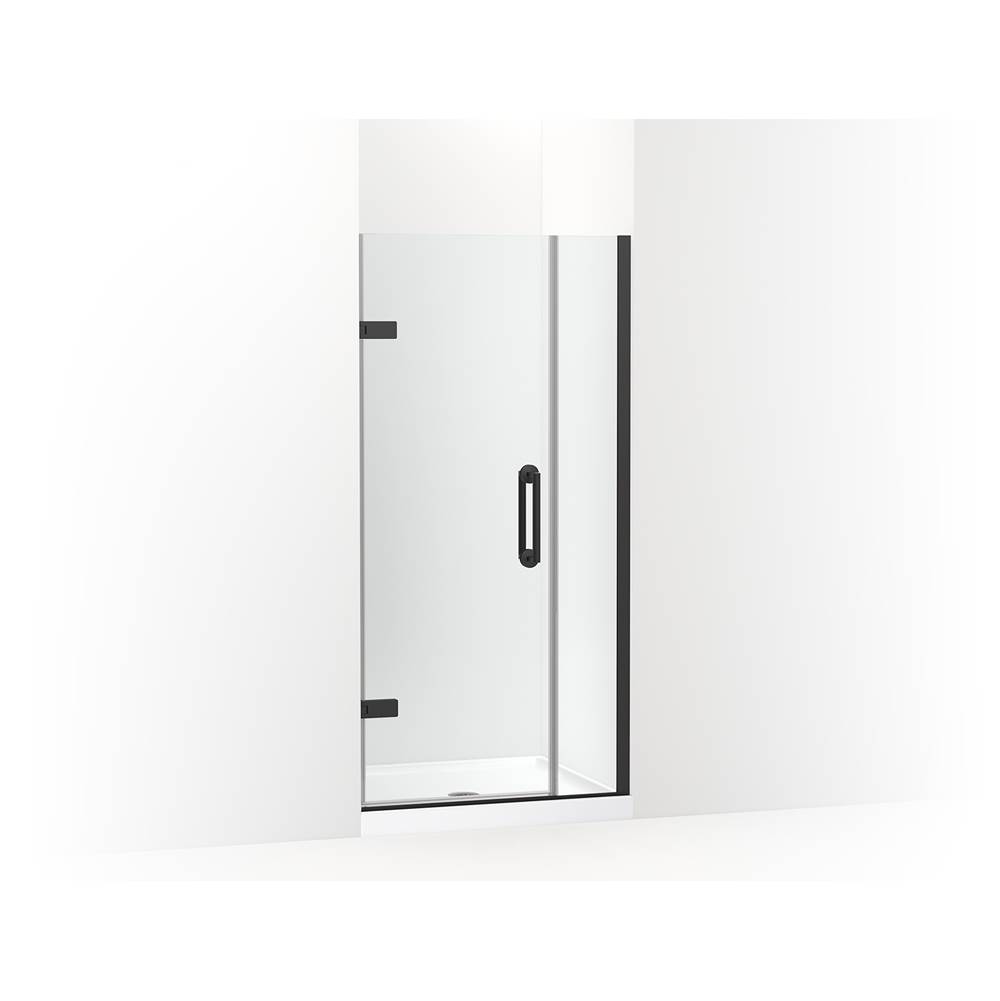 Kohler Components™ Frameless pivot shower door, 71-9/16'' H x 33-5/8 - 34-3/8'' W, with 3/8'' thick Crystal Clear glass