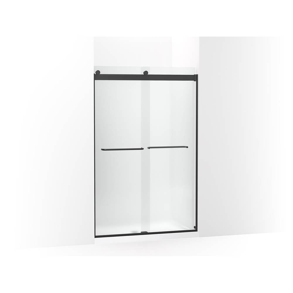 Kohler Levity Sliding Shower Door, 74-in H X 44-5/8 - 47-5/8-in W, with 1/4-in Thick Frosted Glass