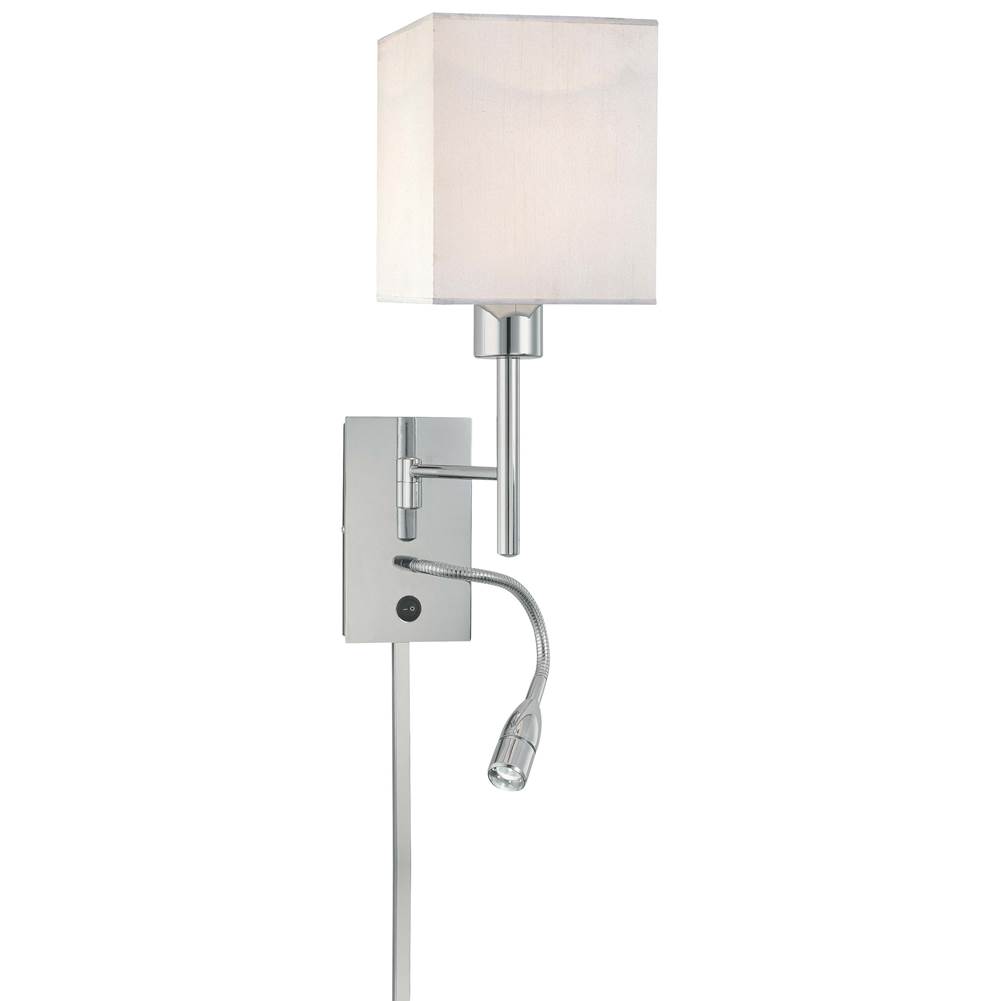 George Kovacs 1 Light Swing Arm Wall Lamp W/ Led Reading Lamp