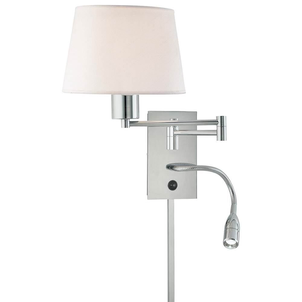 George Kovacs 1 Light Swing Arm Wall Lamp W/ Led Reading Lamp