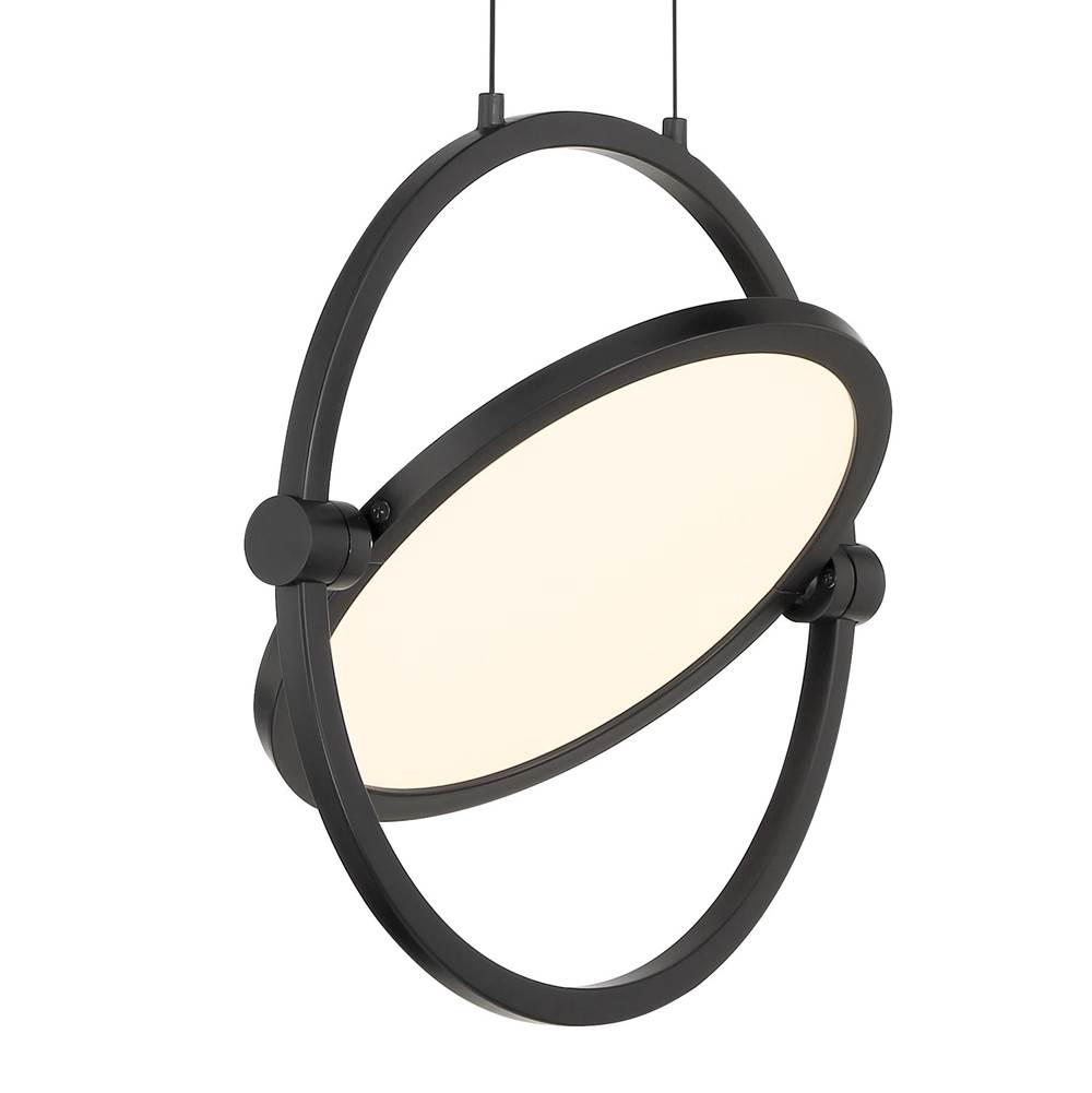 George Kovacs Studio 23 Coal LED Pendant with Etched Acrylic Diffuser