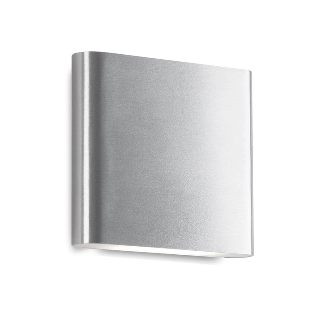 Kuzco Slate 6-in Brushed Nickel LED All terior Wall