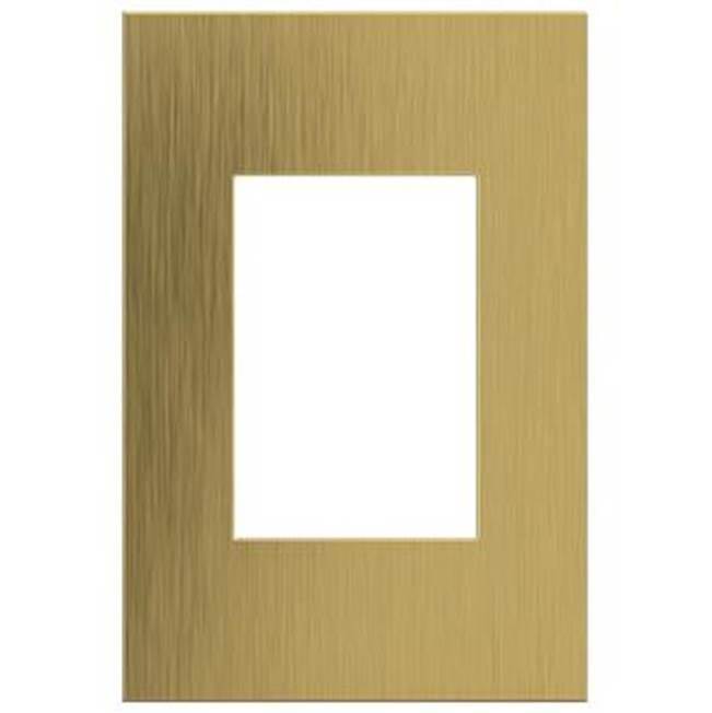 Legrand Brushed Satin Brass, 1-Gang plus  Wall Plate