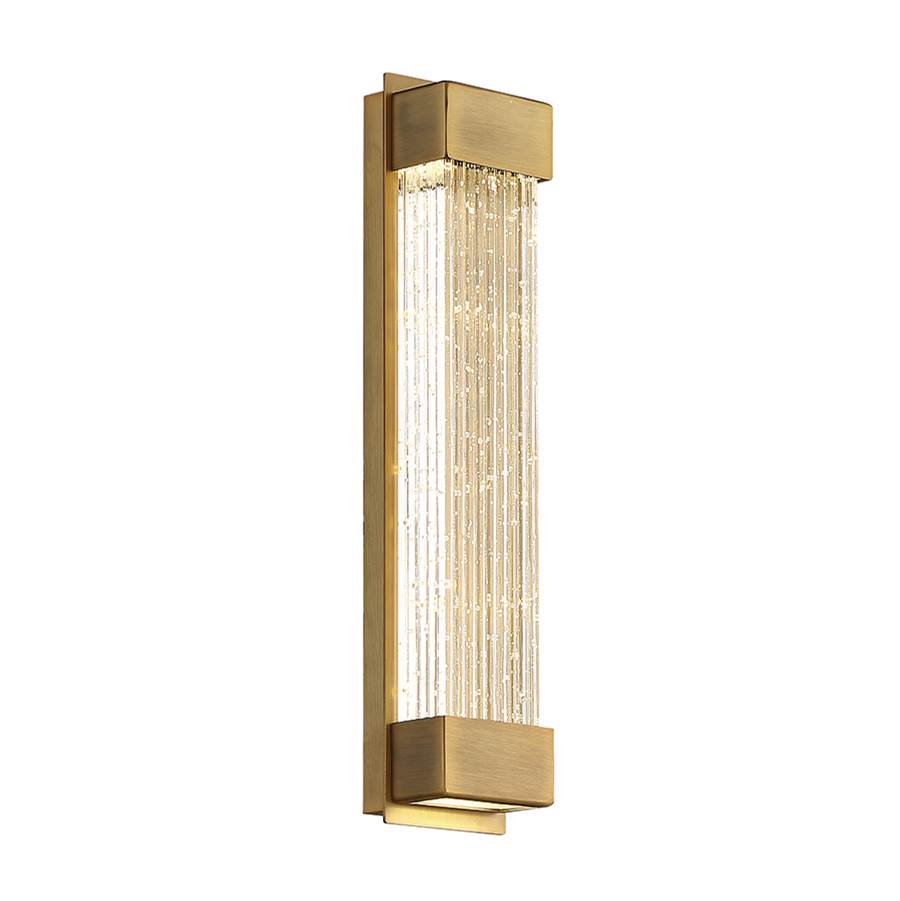 Modern Forms Tower 14'' LED Wall and Bath Light 3500K in Aged Brass