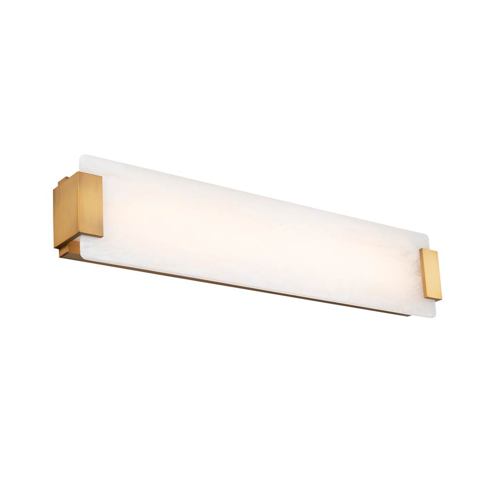 Modern Forms Quarry 28'' LED Bath and Vanity Light 3000K in Aged Brass