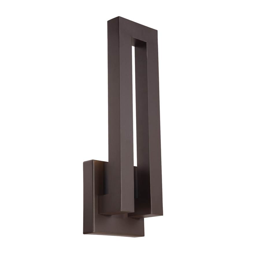 Modern Forms Forq 18'' LED Outdoor Wall Sconce Light 3000K in Bronze