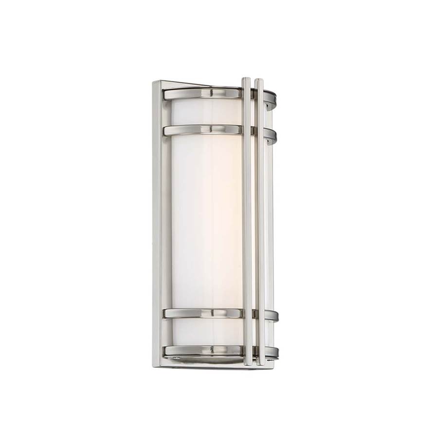 Modern Forms Skyscraper 12'' LED Outdoor Wall Sconce Light 3000K in Stainless Steel