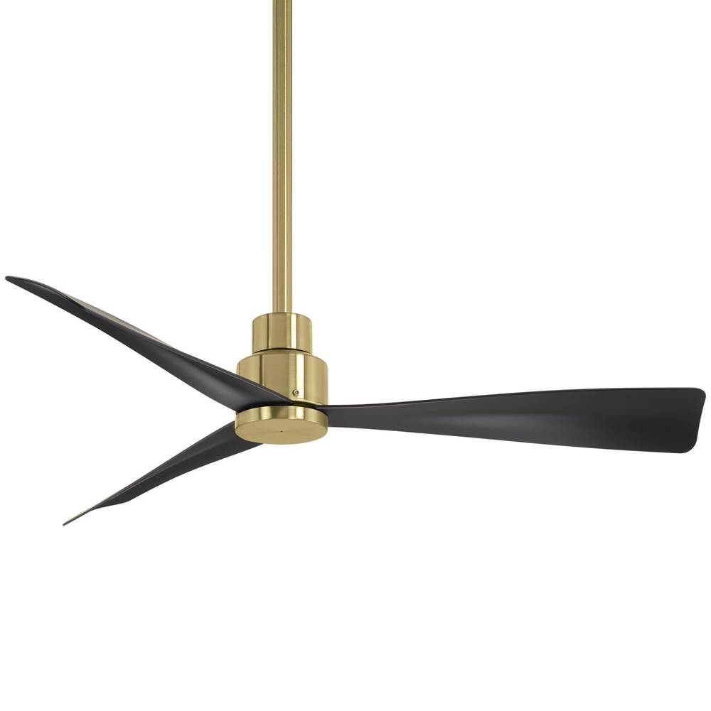 Minka Aire Simple 44 in. Soft Brass and Coal Ceiling Fan in with Remote
