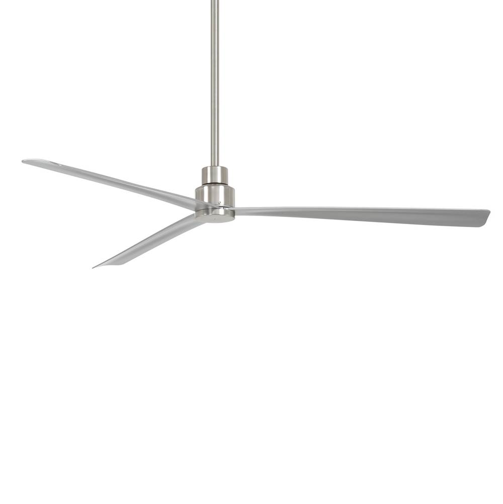 Minka Aire Simple 65 in. Brushed Nickel Wet Ceiling Fan with Remote
