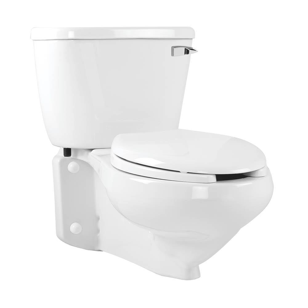 Mansfield Plumbing Quantum 1.28 Elongated Rear-Outlet Wall-Mount Toilet Combination