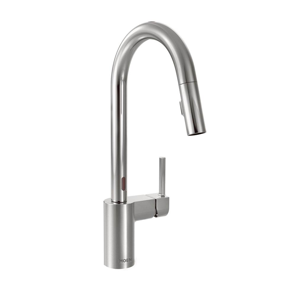 Moen Align Motionsense Two-Sensor Touchless One-Handle High Arc Modern Pulldown Kitchen Faucet with Reflex, Chrome