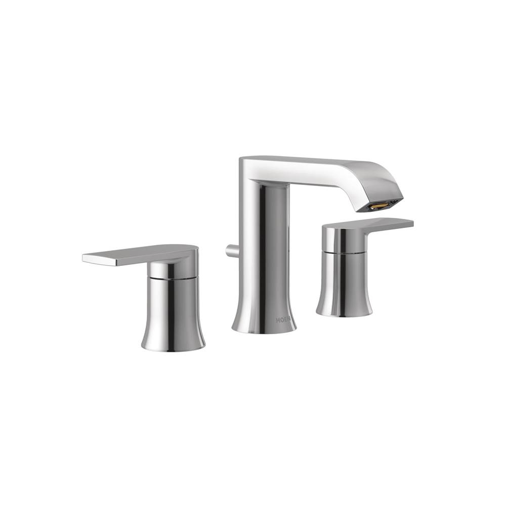 Moen Genta LX Two-Handle Widespread Modern Bathroom Faucet, Valve Required, Chrome