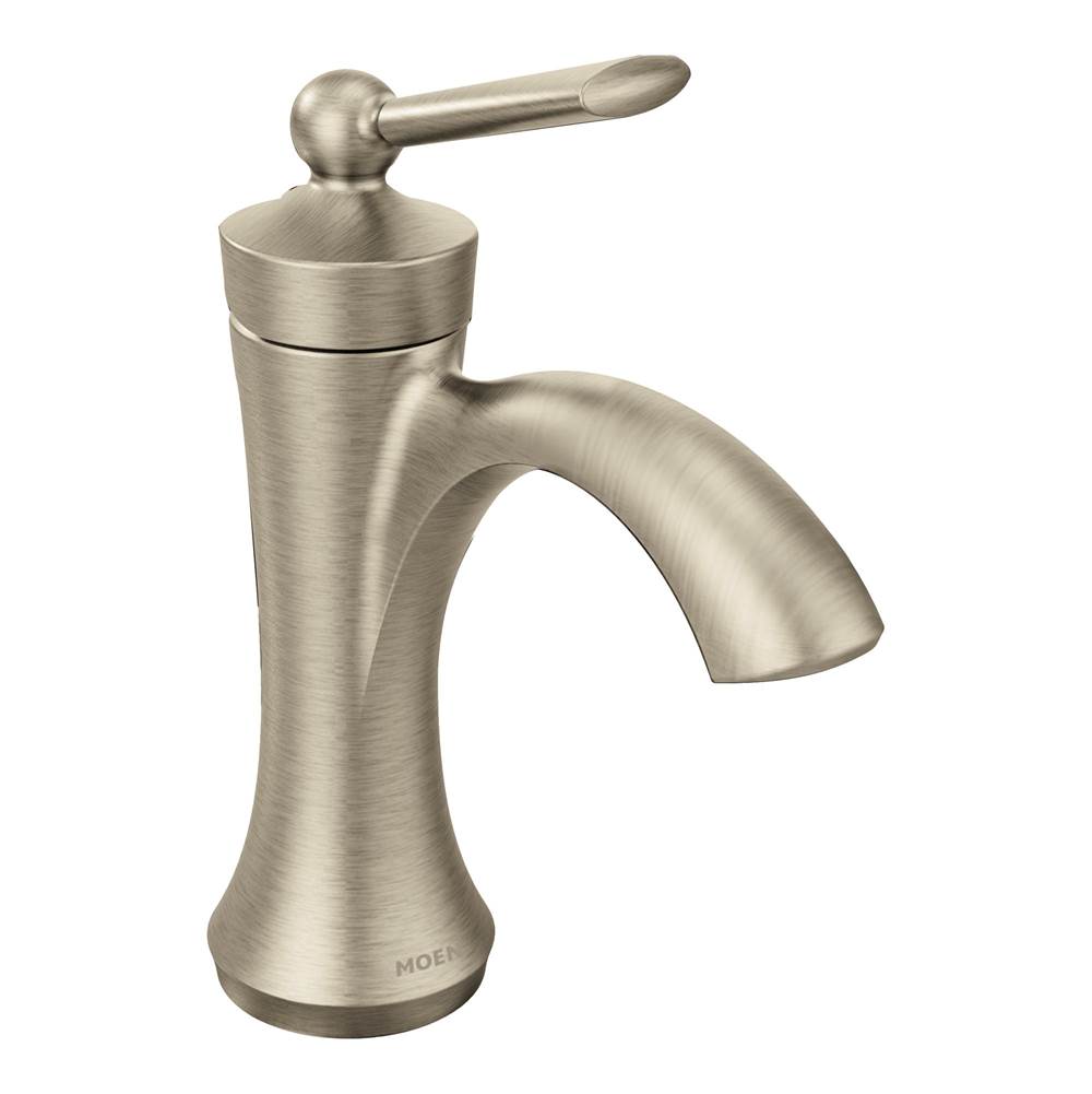 Moen Wynford One-Handle High-Arc Bathroom Faucet with Drain Assembly, Brushed Nickel