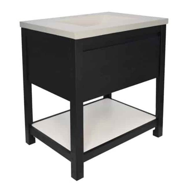 Native Trails 30'' Solace Vanity in Midnight Oak with Pearl Shelf