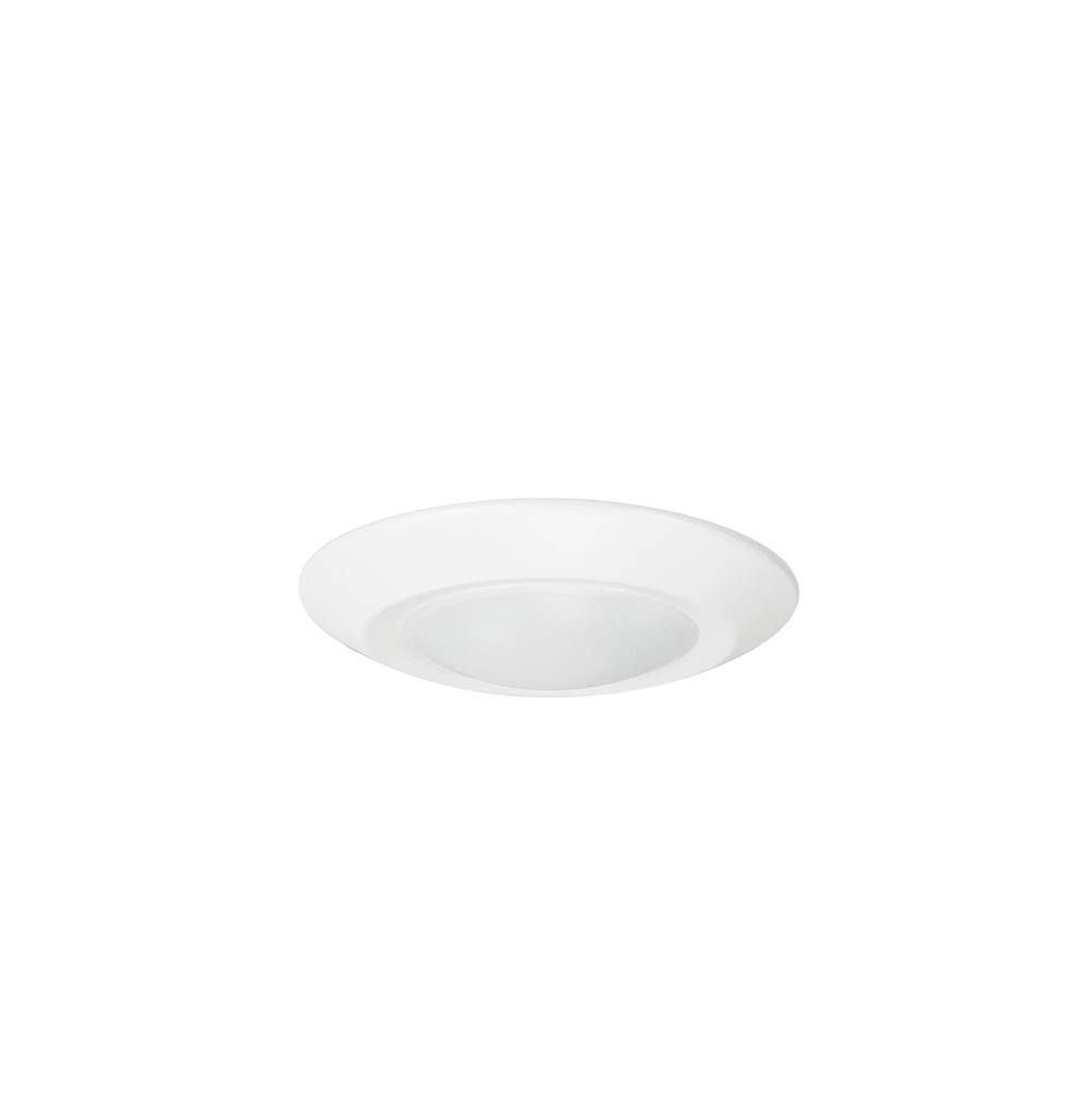 Nora Lighting 4'' Regressed AC Opal LED Surface Mount, 700lm / 11W, 2700K, White finish