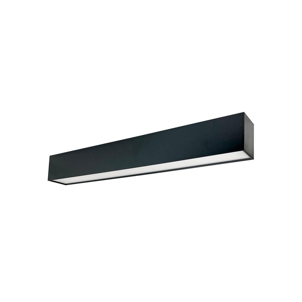Nora Lighting 4'' L-Line LED Indirect/Direct Linear, Selectable CCT, 6152lm, Black finish