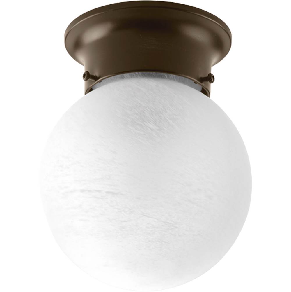 Progress Lighting Glass Globes Collection 6'' One-Light Close-to-Ceiling