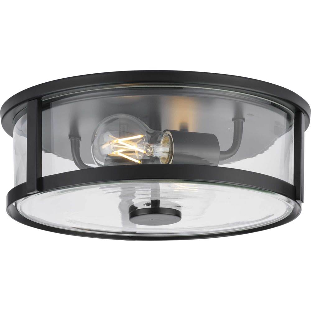 Progress Lighting Gilliam Collection 12-5/8 in. Two-Light Matte Black New Traditional Flush Mount