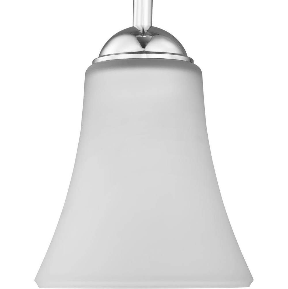 Progress Lighting Classic Collection One-Light Polished Chrome Etched Glass Traditional Pendant Light