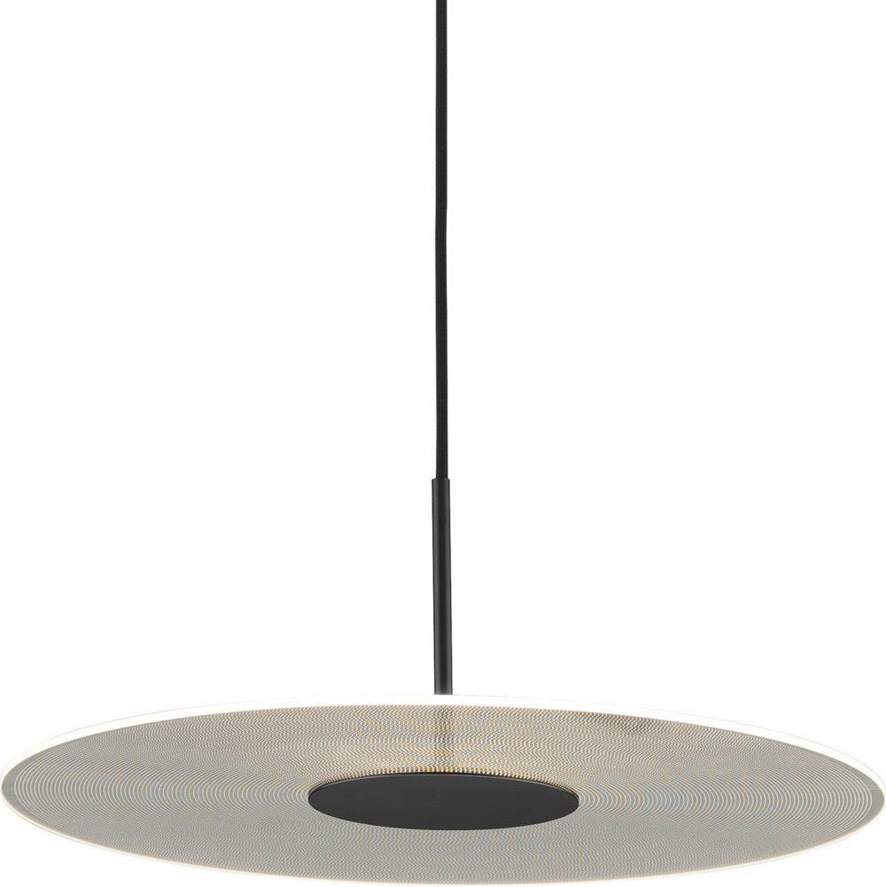 Progress Lighting Spoke LED Collection Matte Black Modern Style Hanging Pendant Light