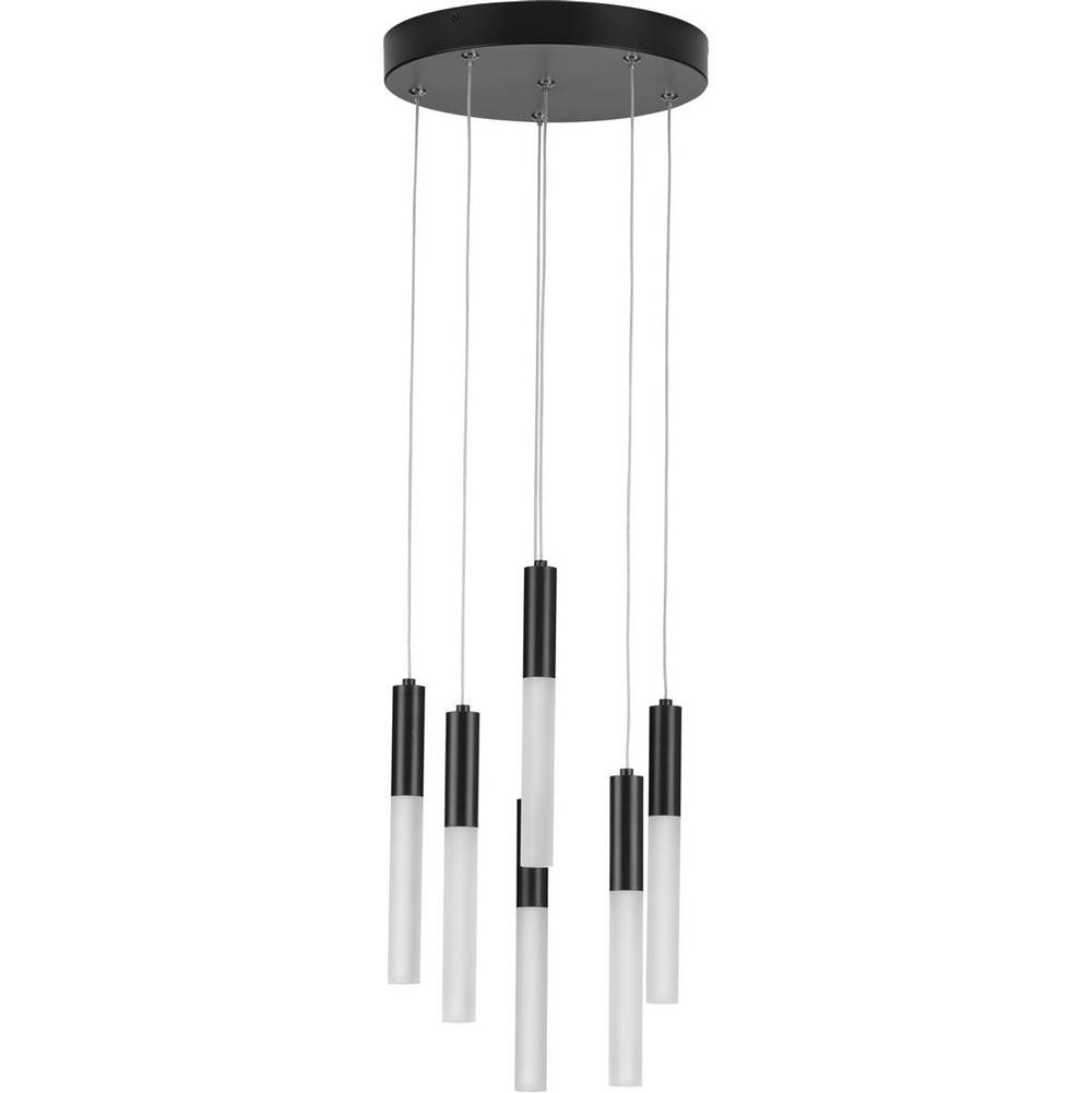 Progress Lighting Kylo LED Collection Six-Light Matte Black Modern Style Hanging Pendant Light