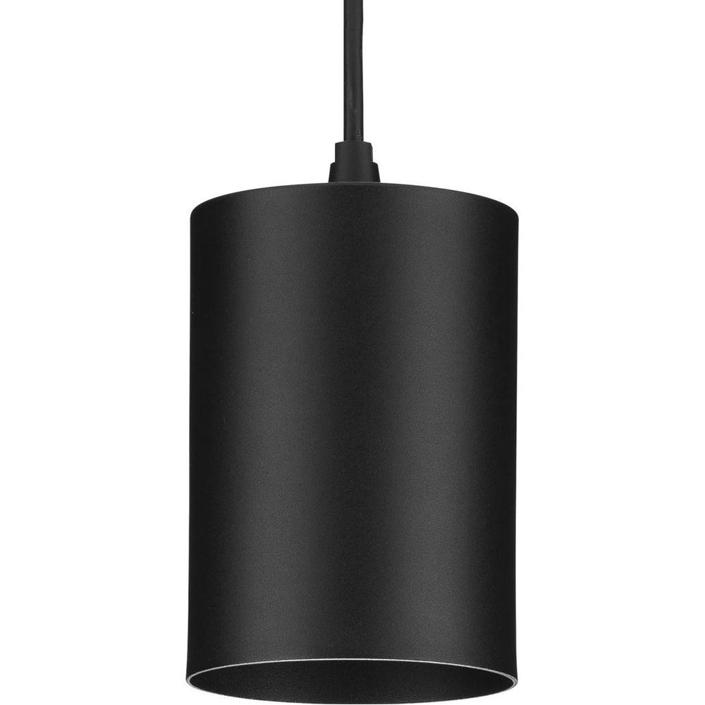Progress Lighting 5''  Black Outdoor LED Aluminum Cylinder Cord-Mount Hanging Light