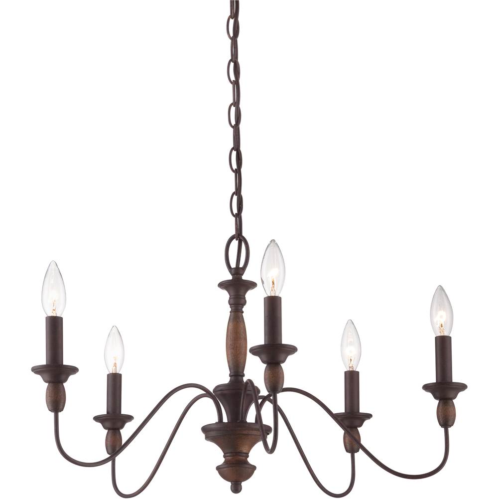Quoizel Chandelier Tuscan Brown 5Lts