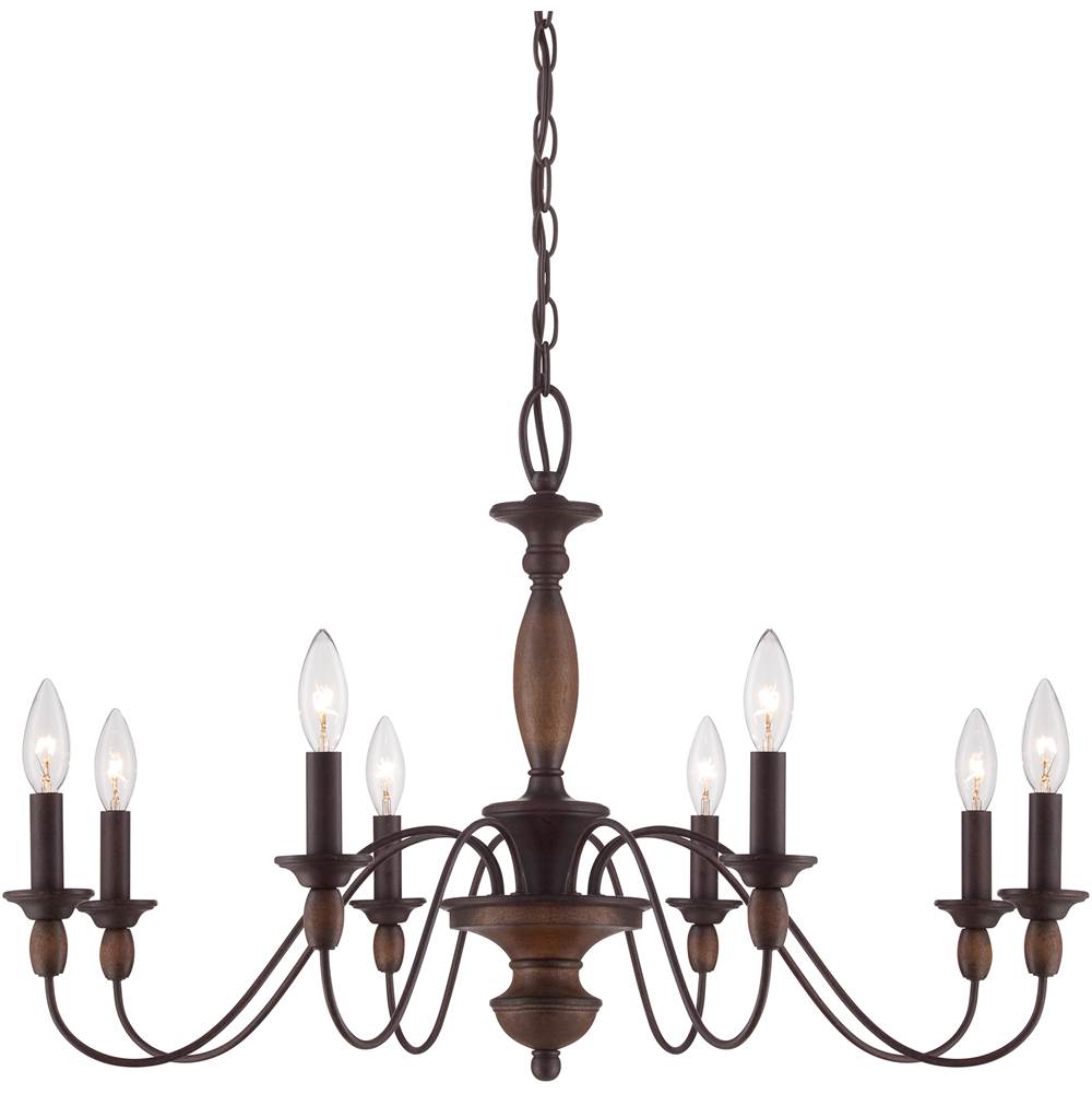 Quoizel Chandelier Tuscan Brown  8Lts