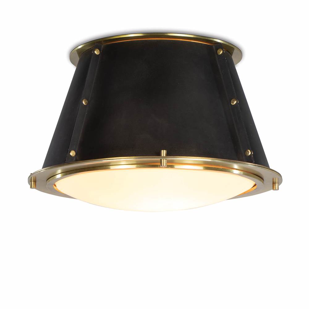 Regina Andrew French Maid Flush Mount (Blackened Brass and Natural Brass)